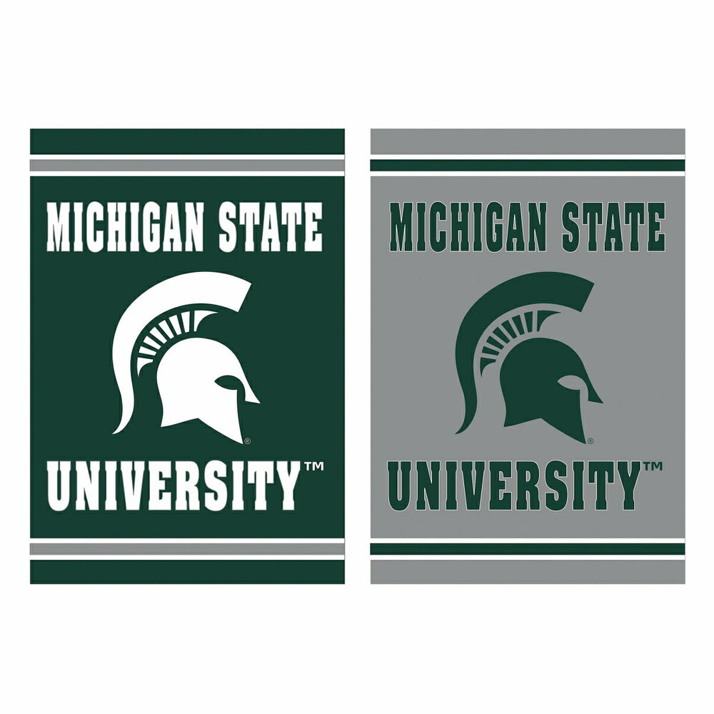 Embossed Suede Flag, House Size, Michigan State University - Collegiate Home