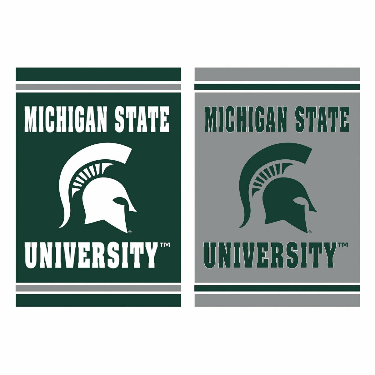 Embossed Suede Flag, House Size, Michigan State University - Collegiate Home