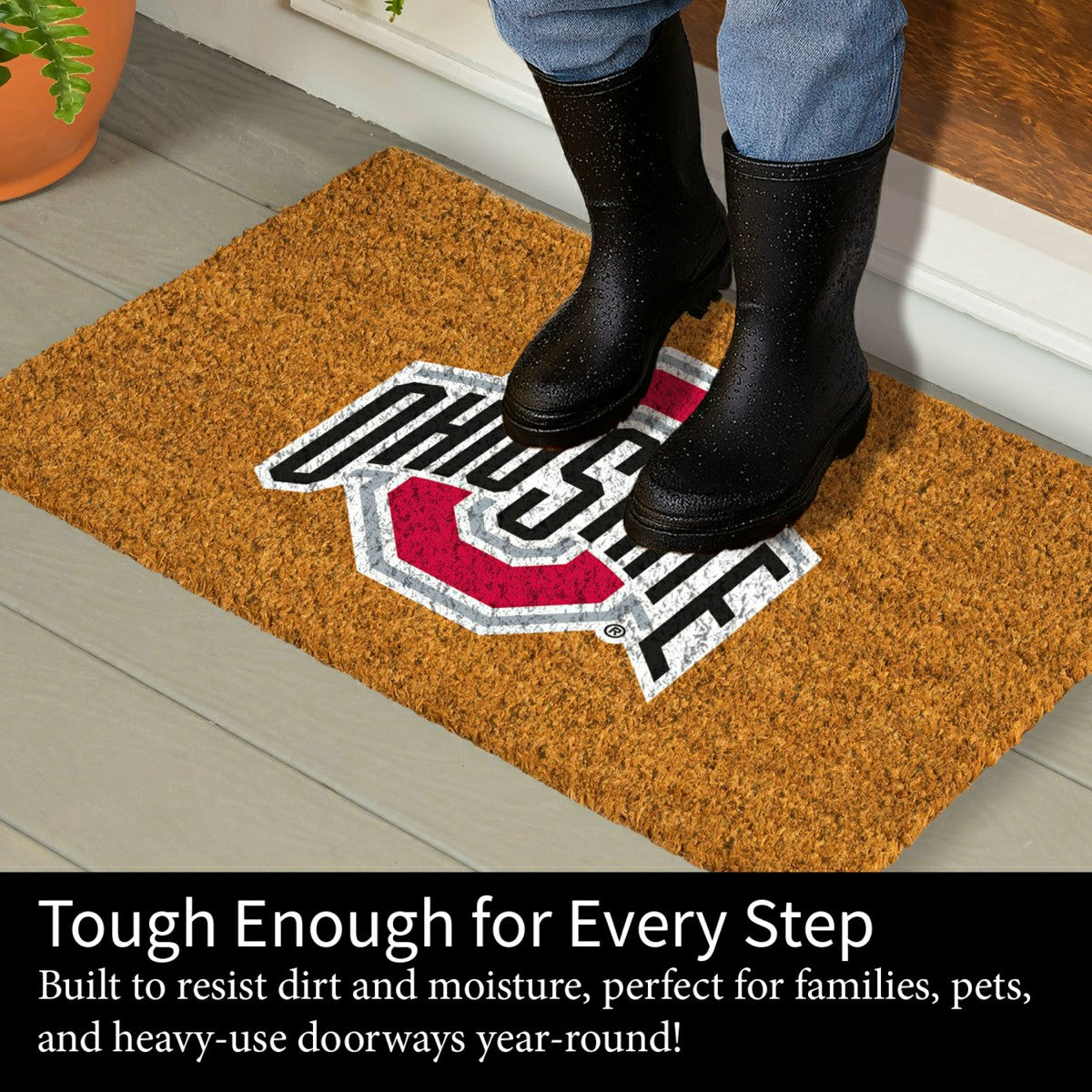 Coir Mat, 16"x28", Ohio State University - Collegiate