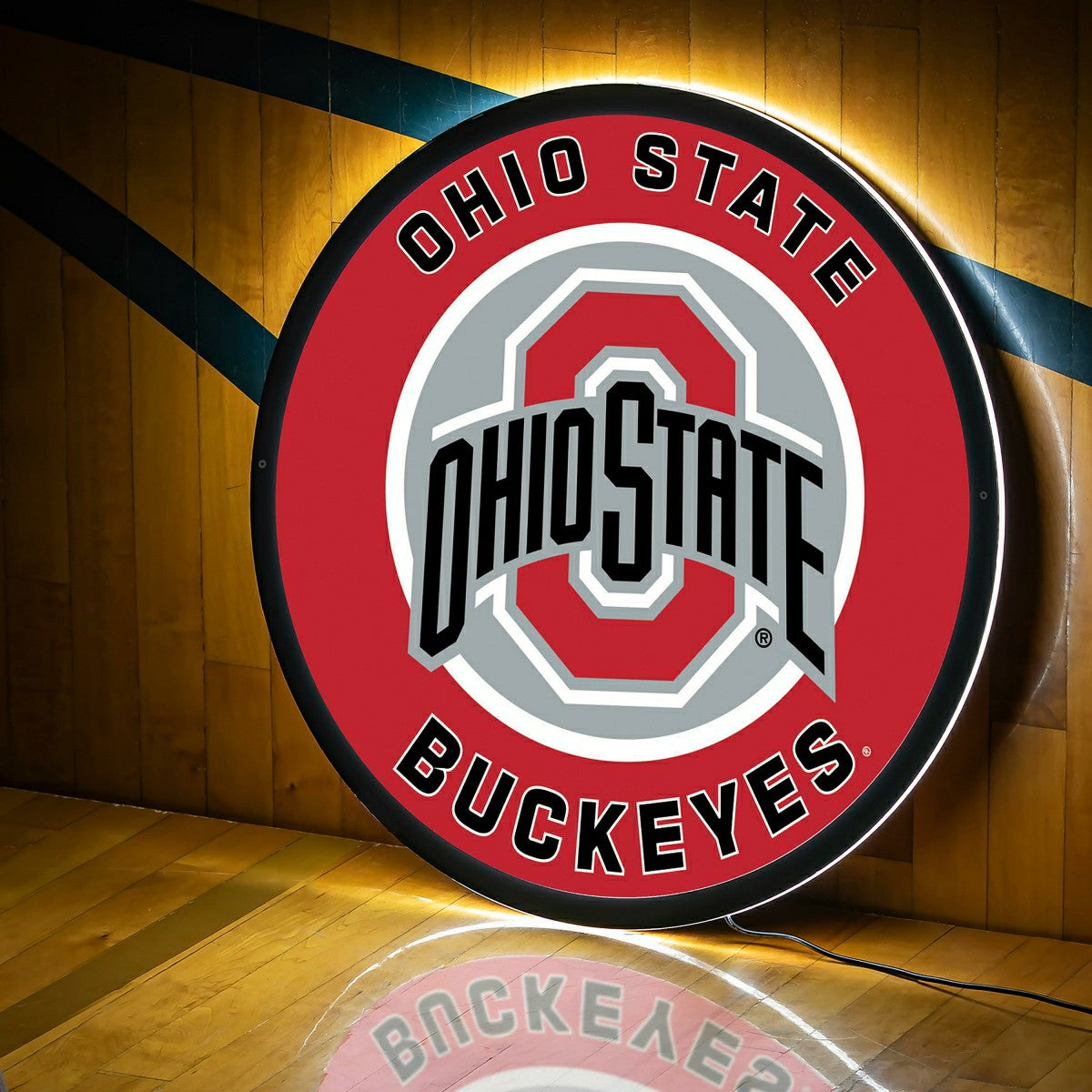 LED Wall Decor, Round, Ohio State University - Collegiate Home