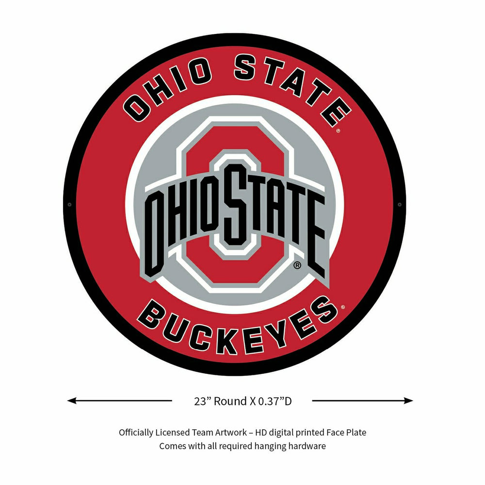 LED Wall Decor, Round, Ohio State University - Collegiate Home
