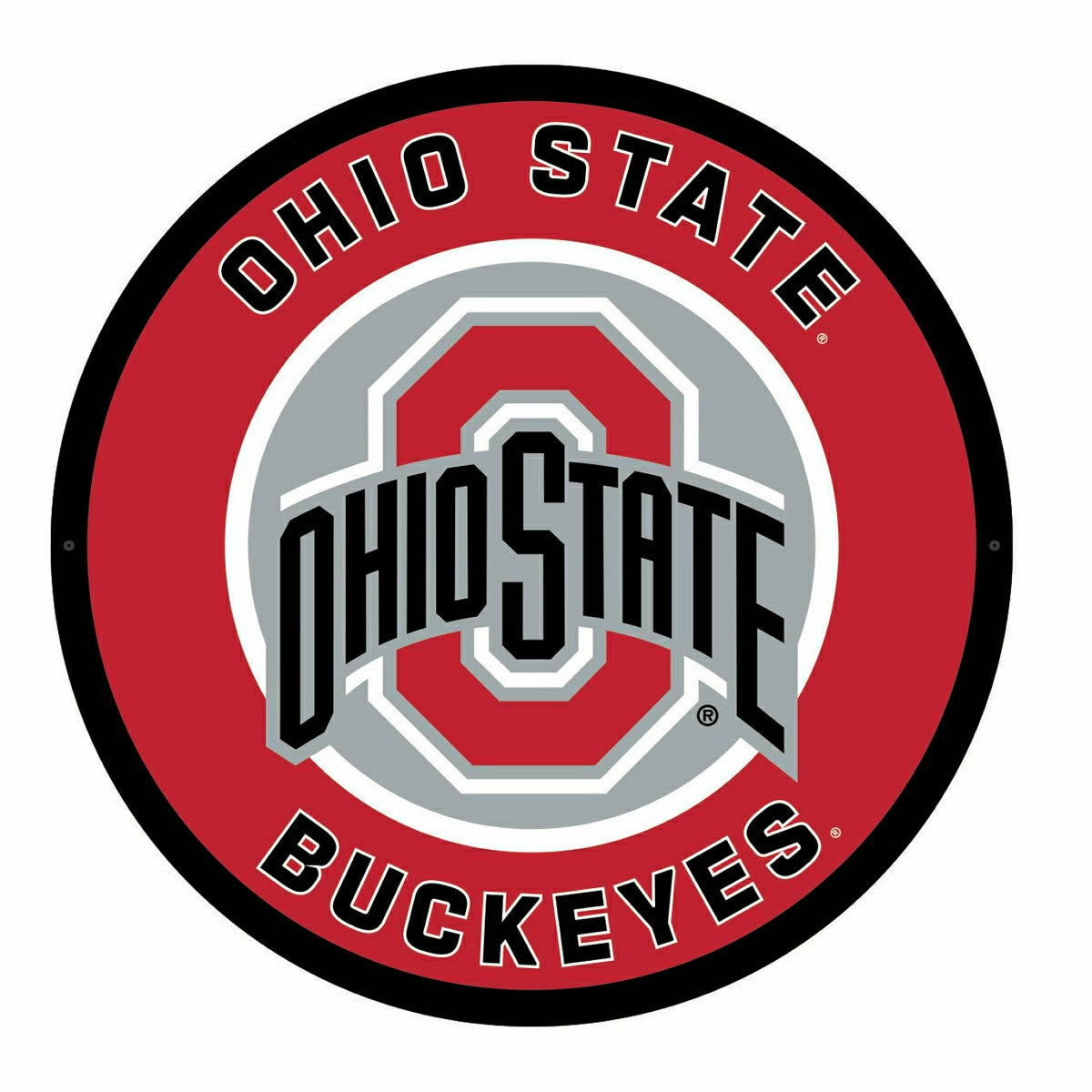 LED Wall Decor, Round, Ohio State University - Collegiate Home