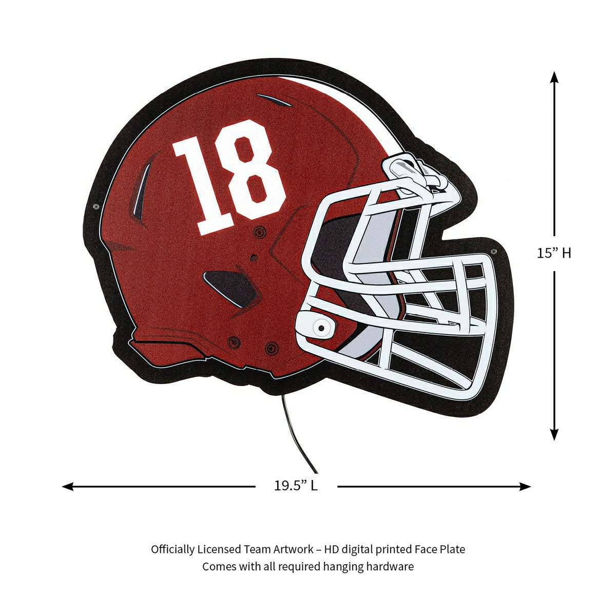 LED Wall Decor, Helmet, University of Alabama - Collegiate Home