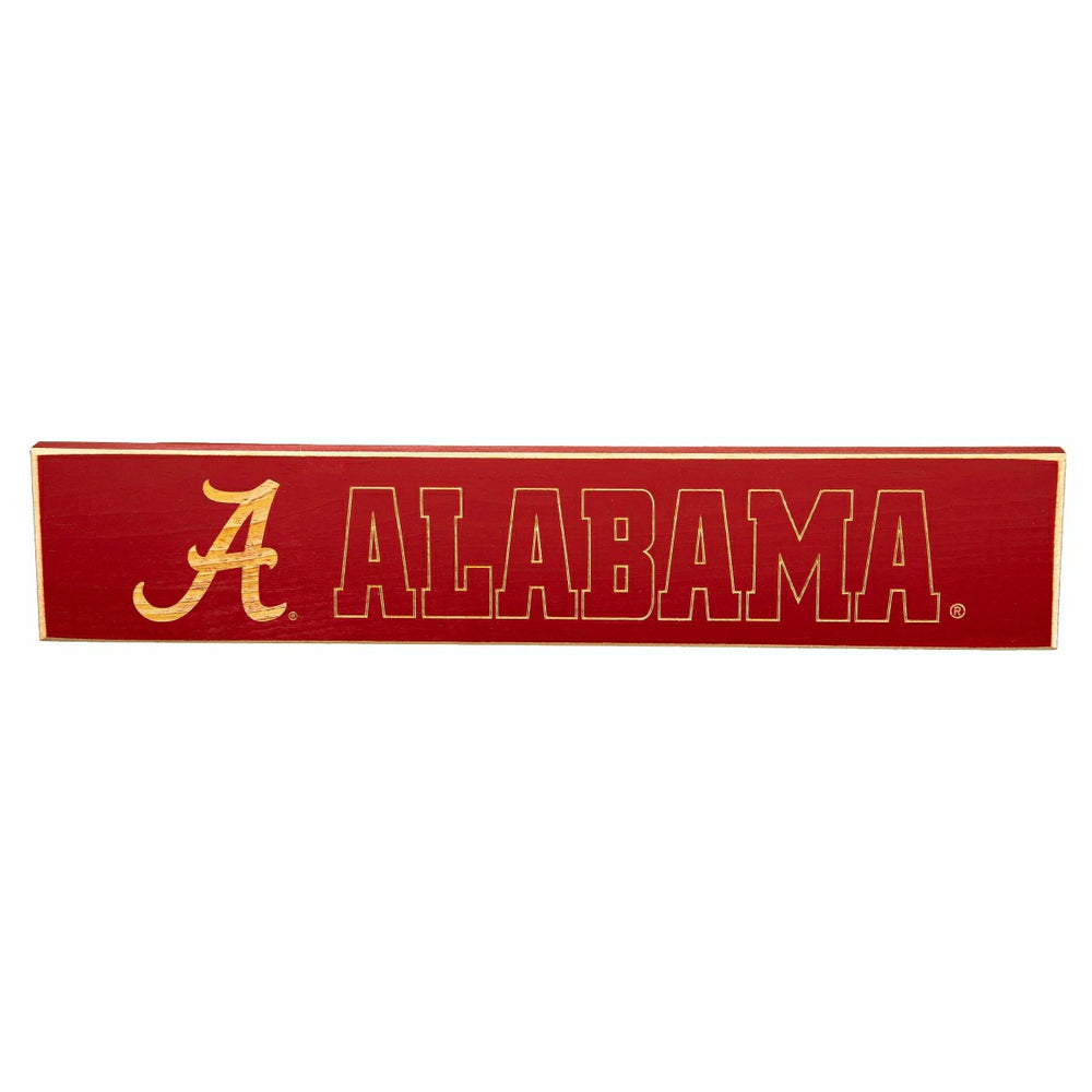 University of Alabama Engraved Wood Sign, 3.5" x 18" - Collegiate Home