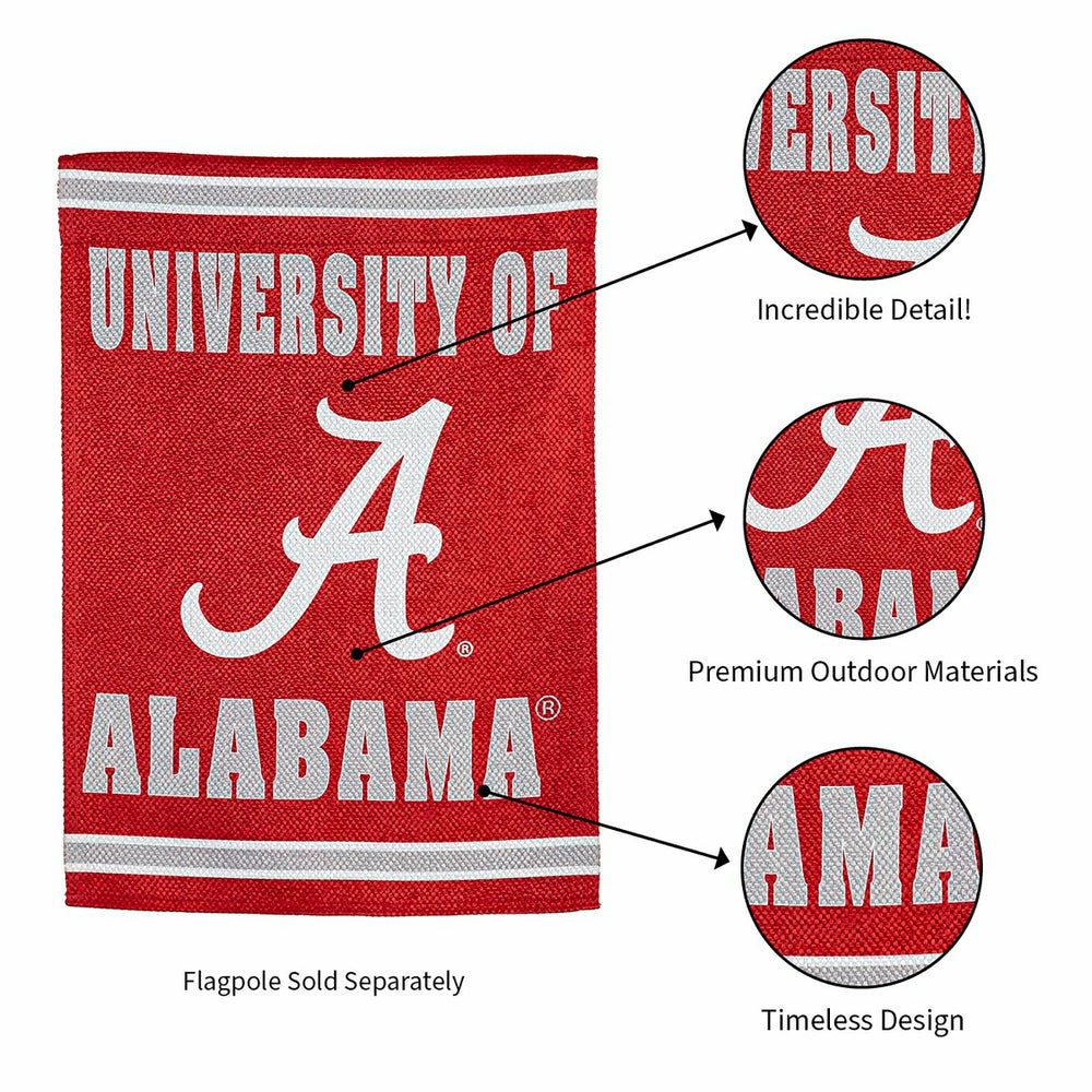 Embossed Suede Flag, GDN Size, University of Alabama - Collegiate Home