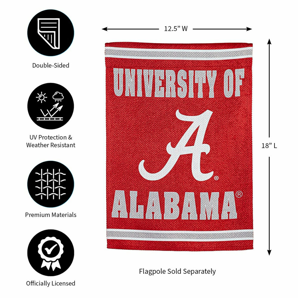 Embossed Suede Flag, GDN Size, University of Alabama - Collegiate Home