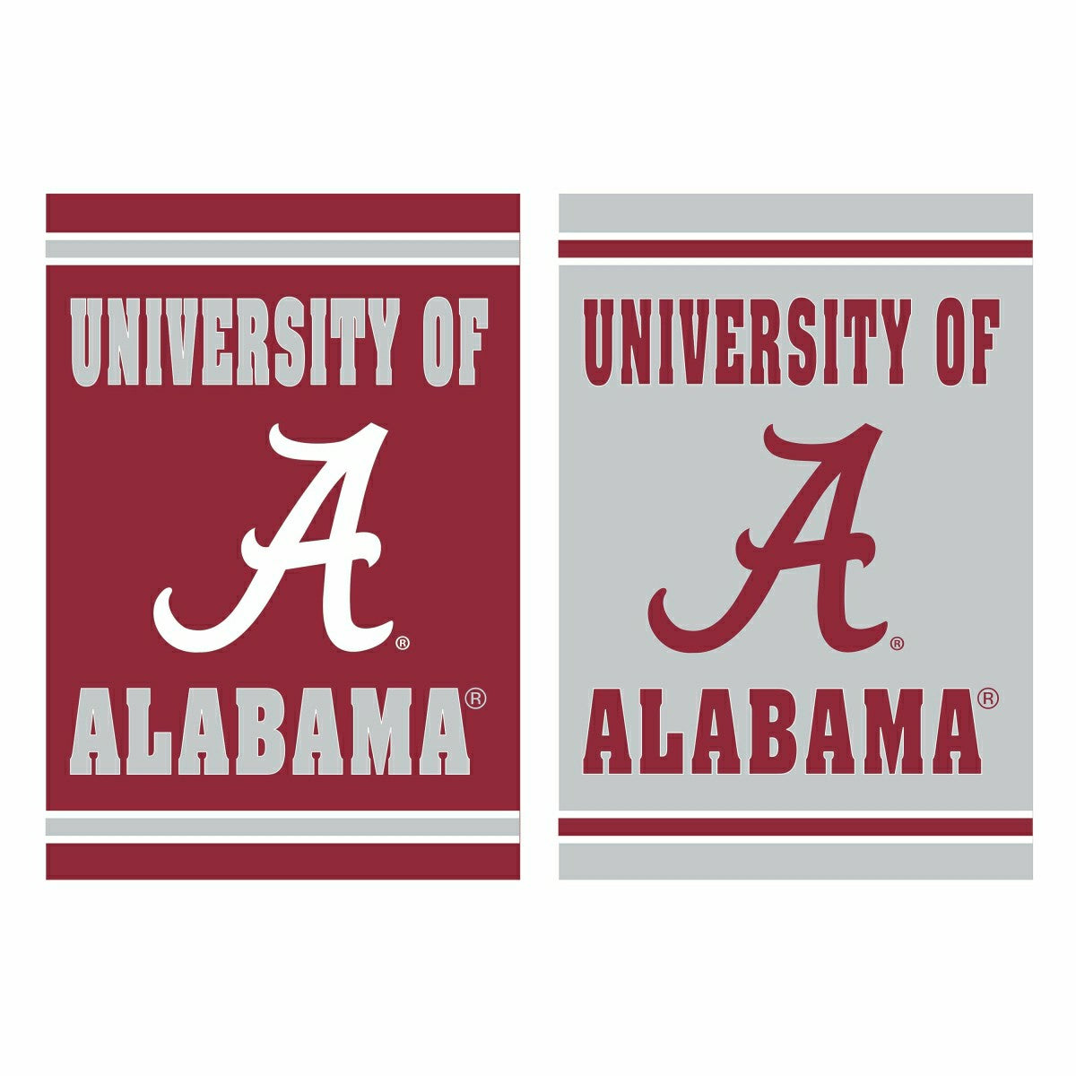 Embossed Suede Flag, House Size, University of Alabama - Collegiate Home
