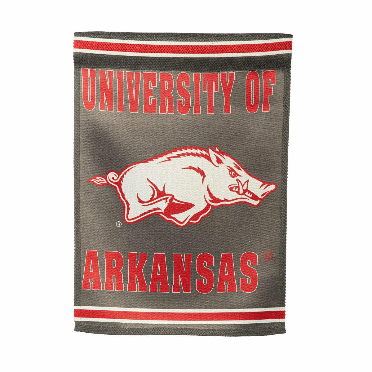 Embossed Suede Flag, GDN Size, University of Arkansas - Collegiate Home