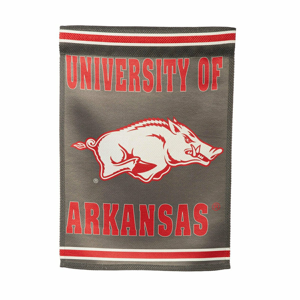 Embossed Suede Flag, GDN Size, University of Arkansas - Collegiate Home