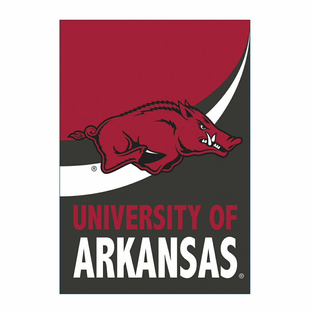 University of Arkansas Burlap Flag House Size - Collegiate Home