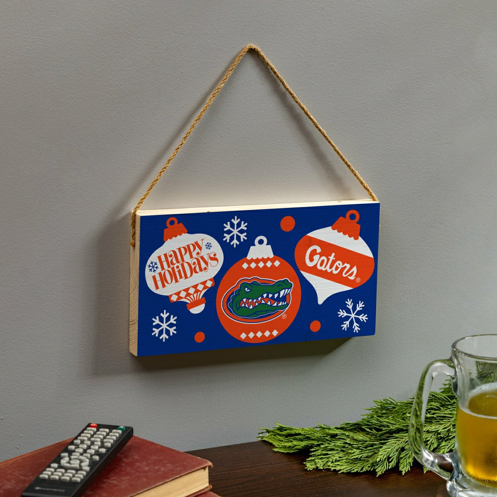 University of Florida Holiday Wood Wall Sign, 6x11 - Collegiate Home