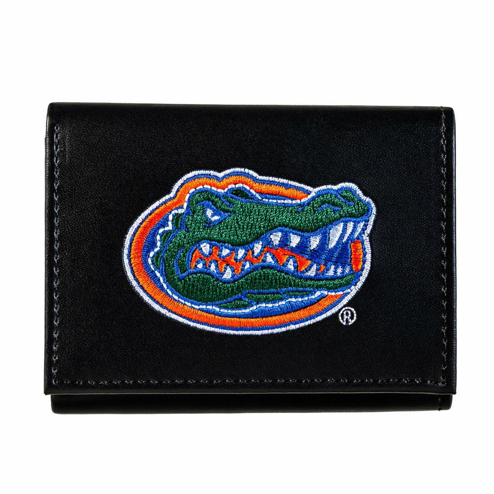 University of Florida Black Tri-Fold Embroidered Wallet w/ RFID Blocking - Collegiate Home