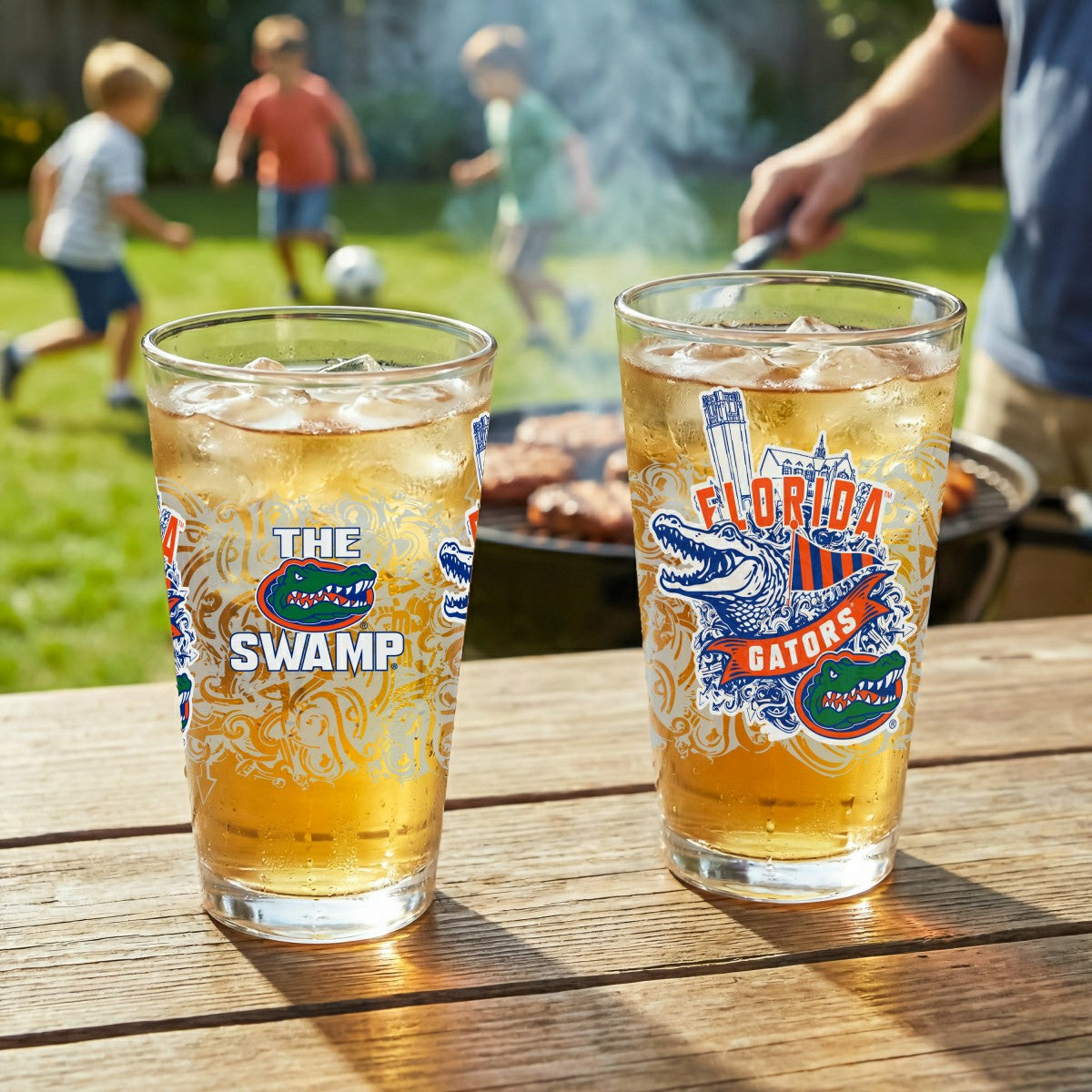 University of Florida 16oz Glass pint, Set of 2 - Collegiate Home