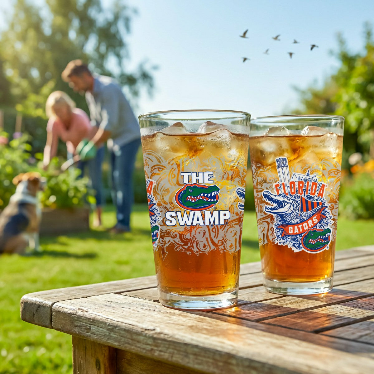University of Florida 16oz Glass pint, Set of 2 - Collegiate Home