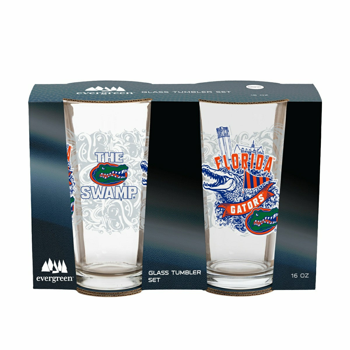 University of Florida 16oz Glass pint, Set of 2 - Collegiate Home