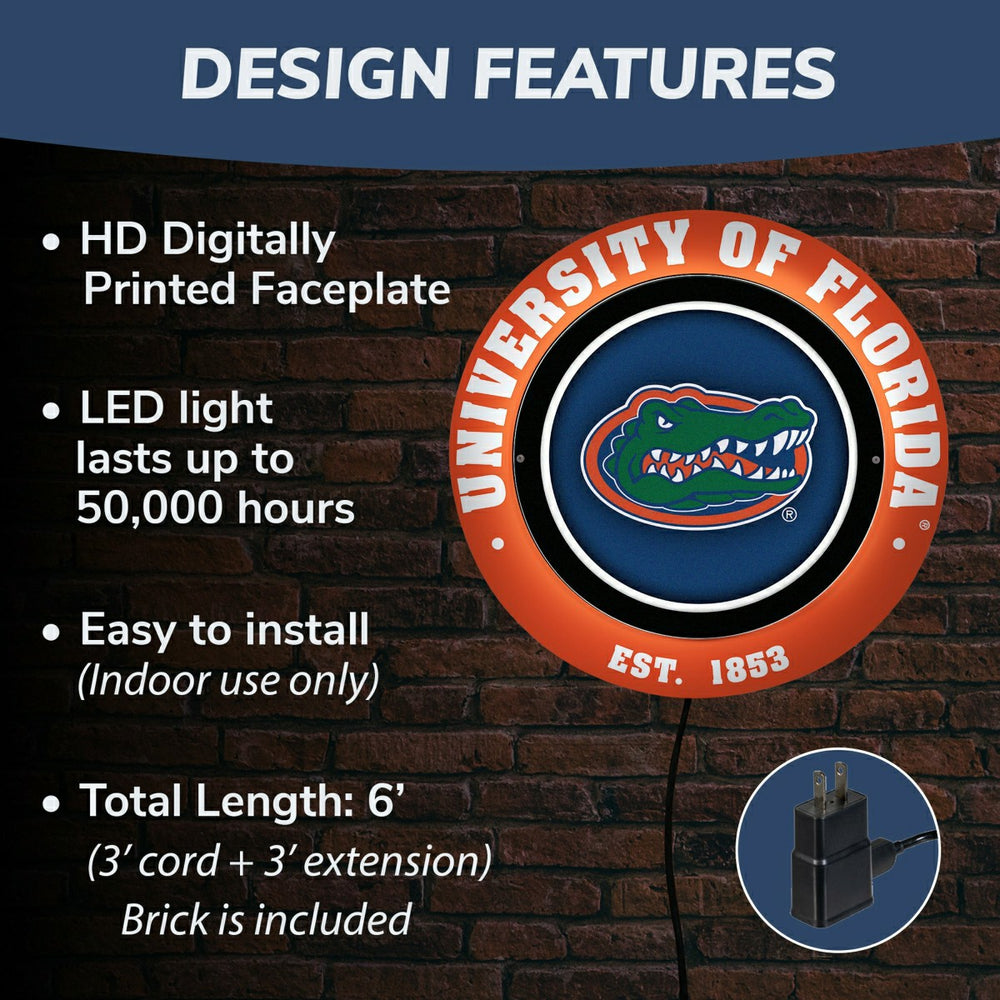 University of Florida, Metal Lite, Round - Collegiate