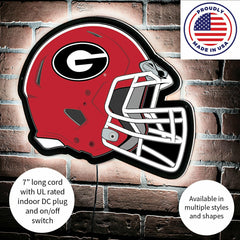 LED Wall Decor, Helmet, University of Georgia - Collegiate Home