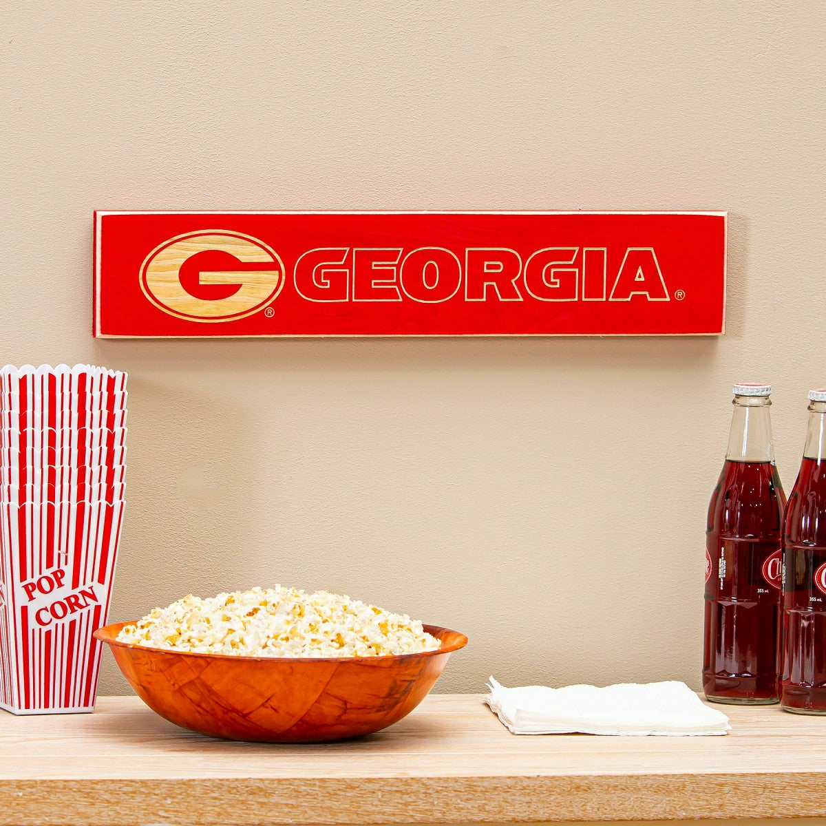University of Georgia Engraved Wood Sign, 3.5" x 18" - Collegiate Home
