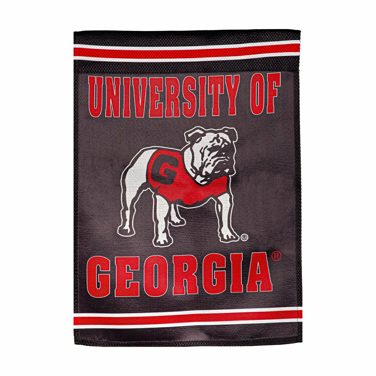 Embossed Suede Flag, GDN Size, University of Georgia, Alternate Bulldo - Collegiate Home