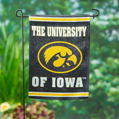 Embossed Suede Flag, GDN Size, University of Iowa - Collegiate Home