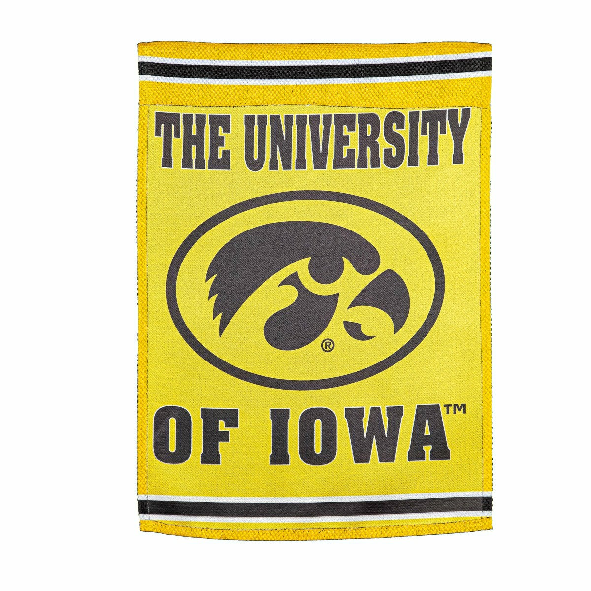 Embossed Suede Flag, GDN Size, University of Iowa - Collegiate Home