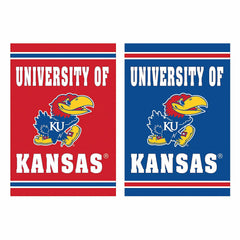 University of Kansas Embossed Suede House Flag - Collegiate Home