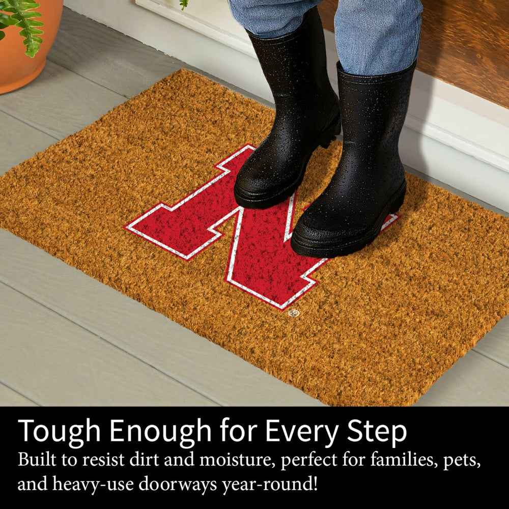Coir Mat, 16"x28", University of Nebraska - Collegiate