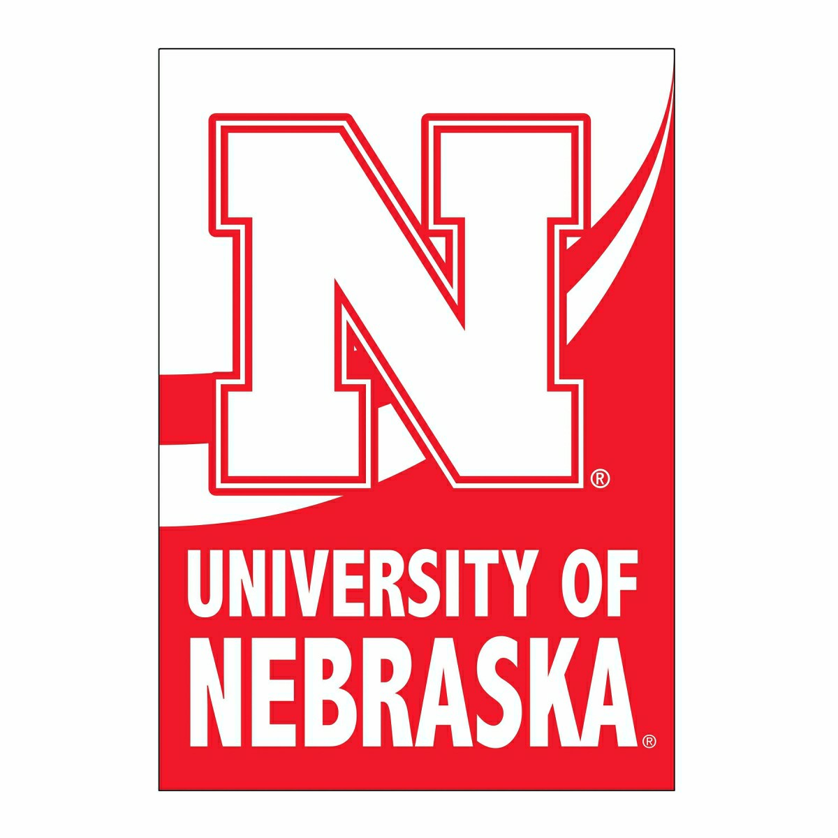 University of Nebraska Burlap Flag GDN Size - Collegiate Home