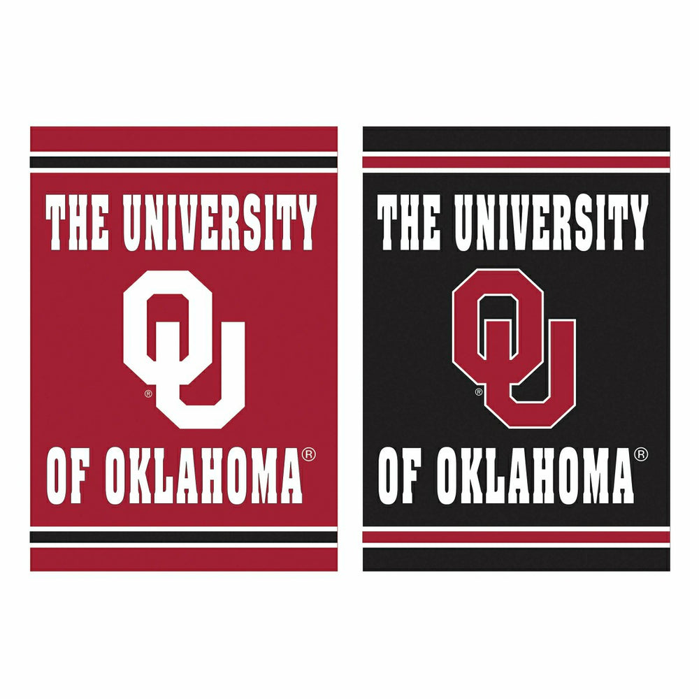 University of Oklahoma Embossed Suede House Flag - Collegiate Home