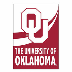 University of Oklahoma Burlap Flag House Size - Collegiate Home