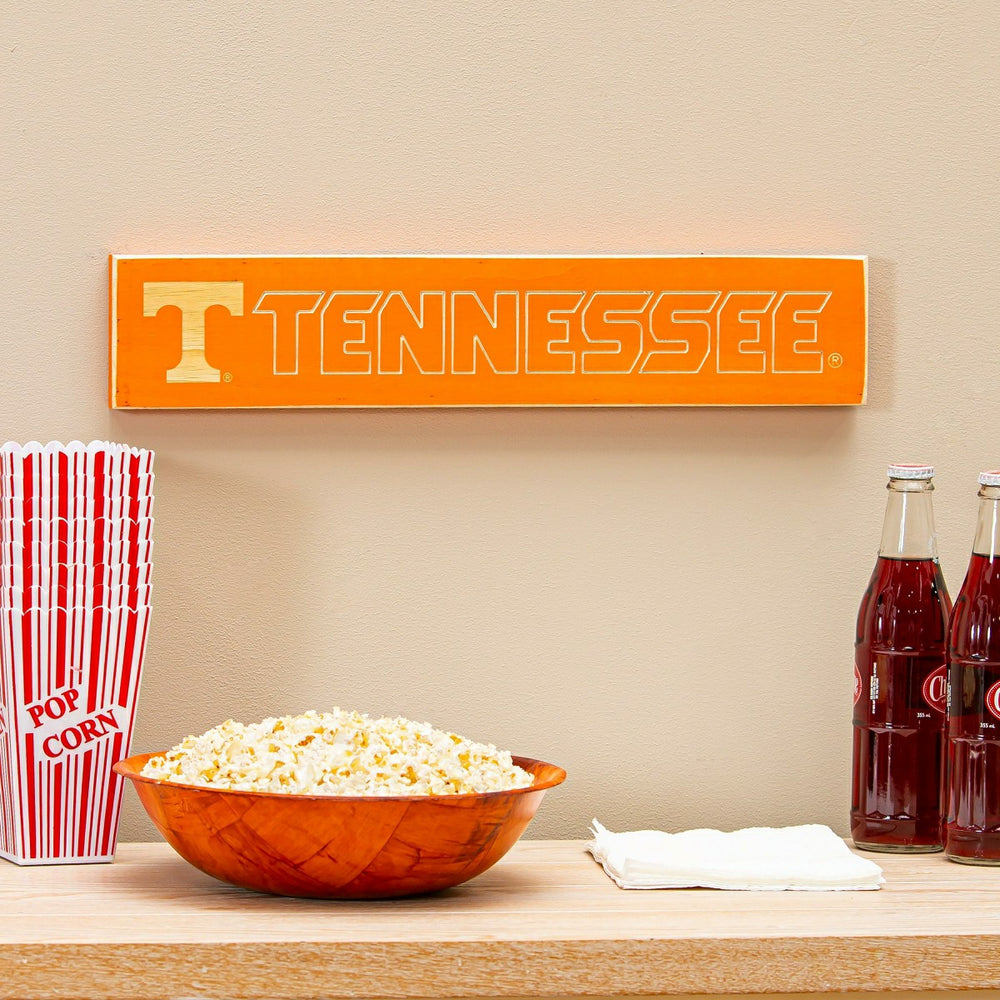 University of Tennessee Engraved Wood Sign, 3.5" x 18" - Collegiate Home