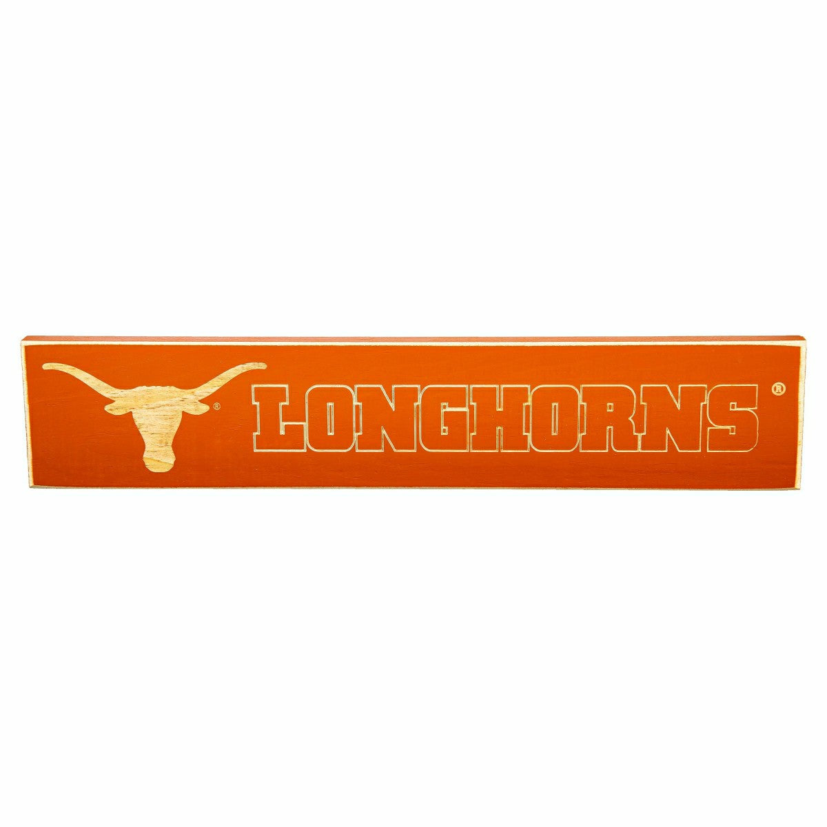 University of Texas Engraved Wood Sign, 3.5" x 18" - Collegiate Home