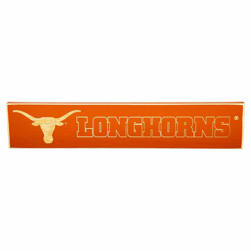University of Texas Engraved Wood Sign, 3.5" x 18" - Collegiate Home
