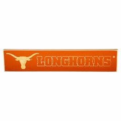 University of Texas Engraved Wood Sign, 3.5" x 18" - Collegiate Home