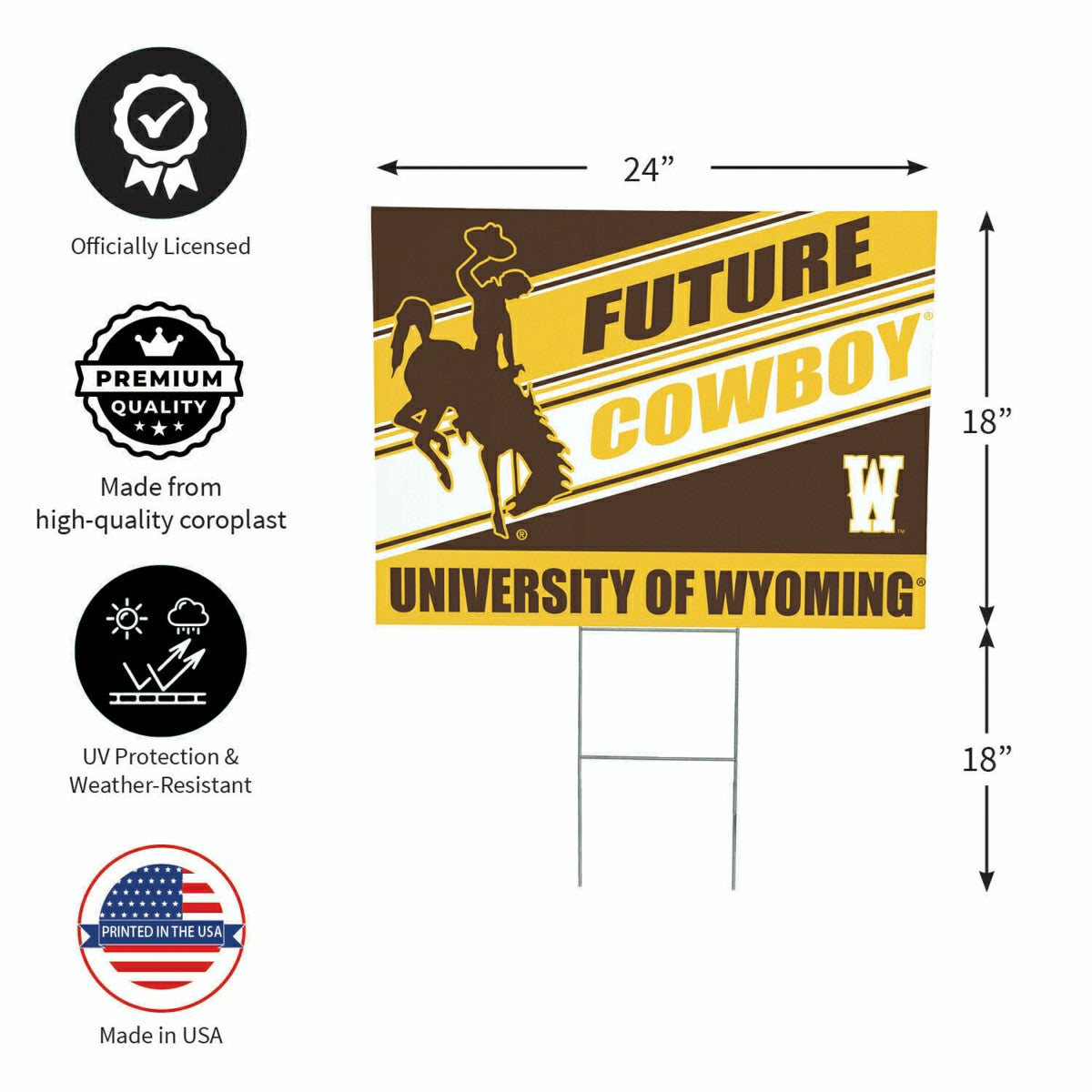 University of Wyoming Coroplast Yard Sign, Future Student - Home