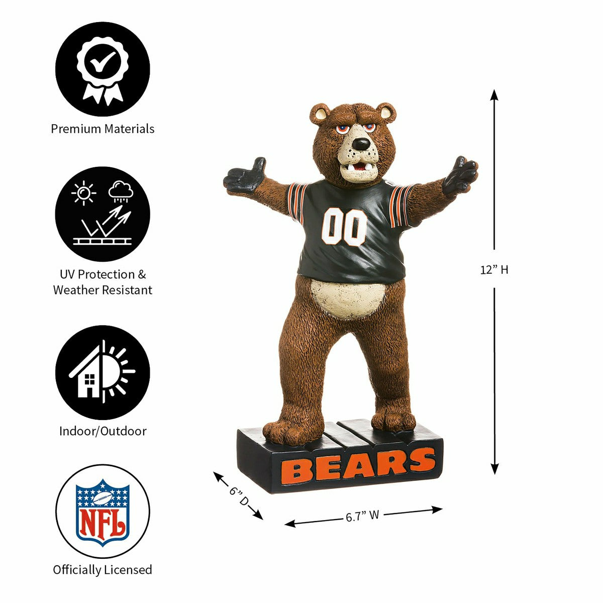 Chicago Bears Mascot Statue - Home