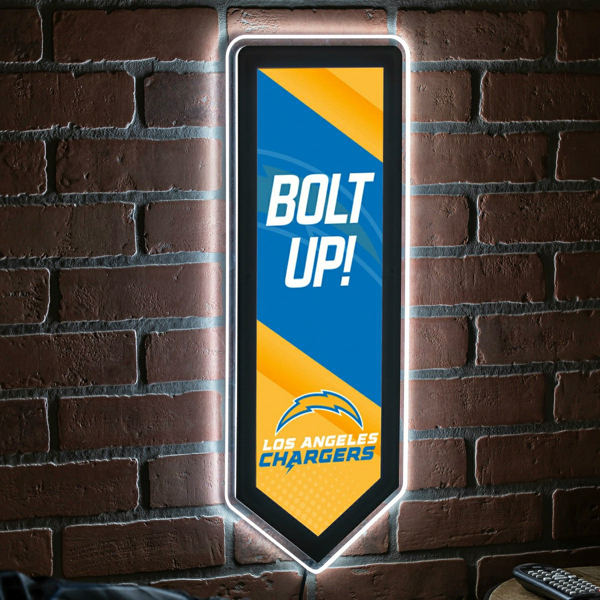 LED Wall Decor, Pennant, Los Angeles Chargers - Home