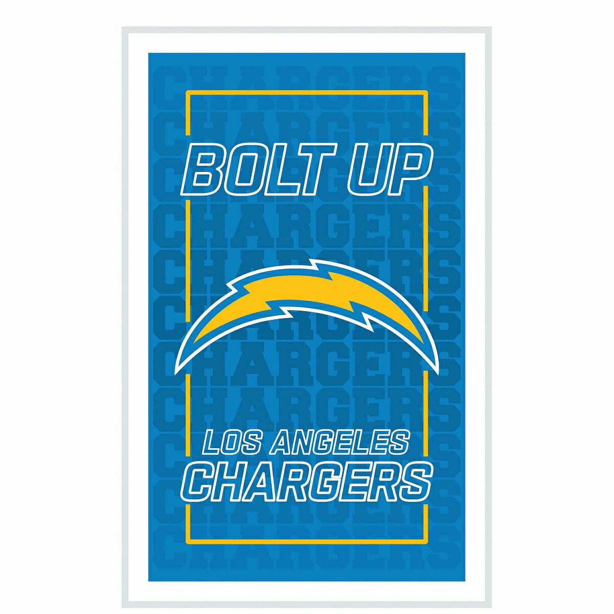 Los Angeles Chargers NFL Football Rectangle Neolite LED Decor - Home