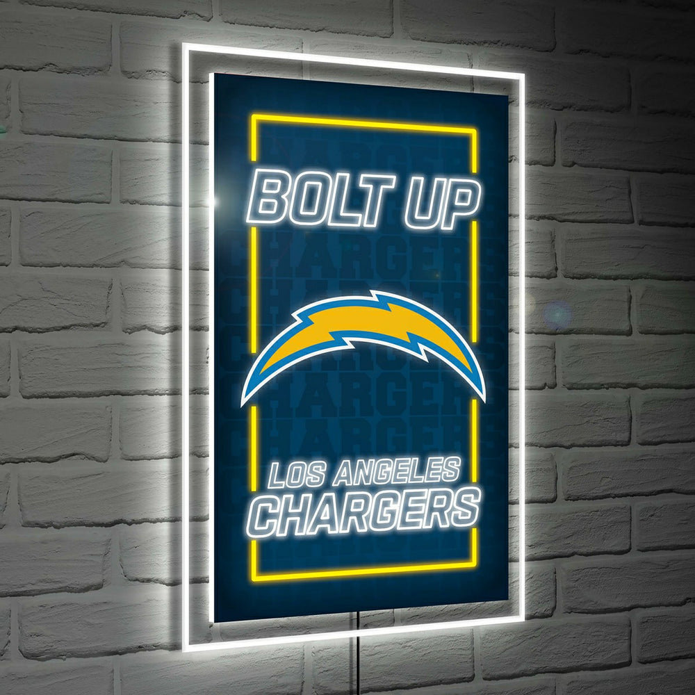 Los Angeles Chargers NFL Football Rectangle Neolite LED Decor - Home