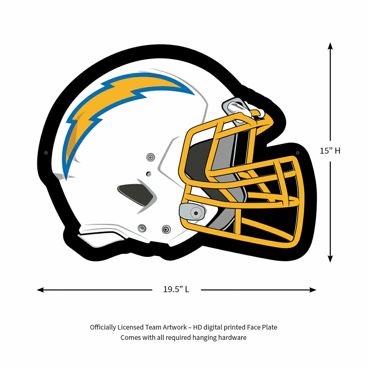 LED Wall Decor, Helmet, Los Angeles Chargers - Home