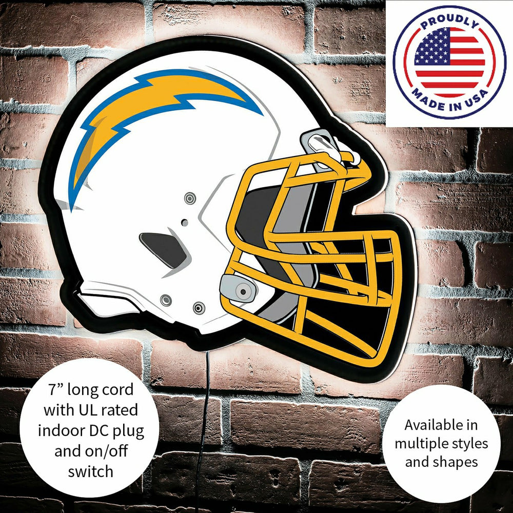 LED Wall Decor, Helmet, Los Angeles Chargers - Home