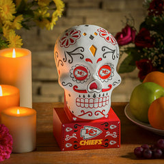 Kansas City Chiefs Sugar Skull Statue - Home