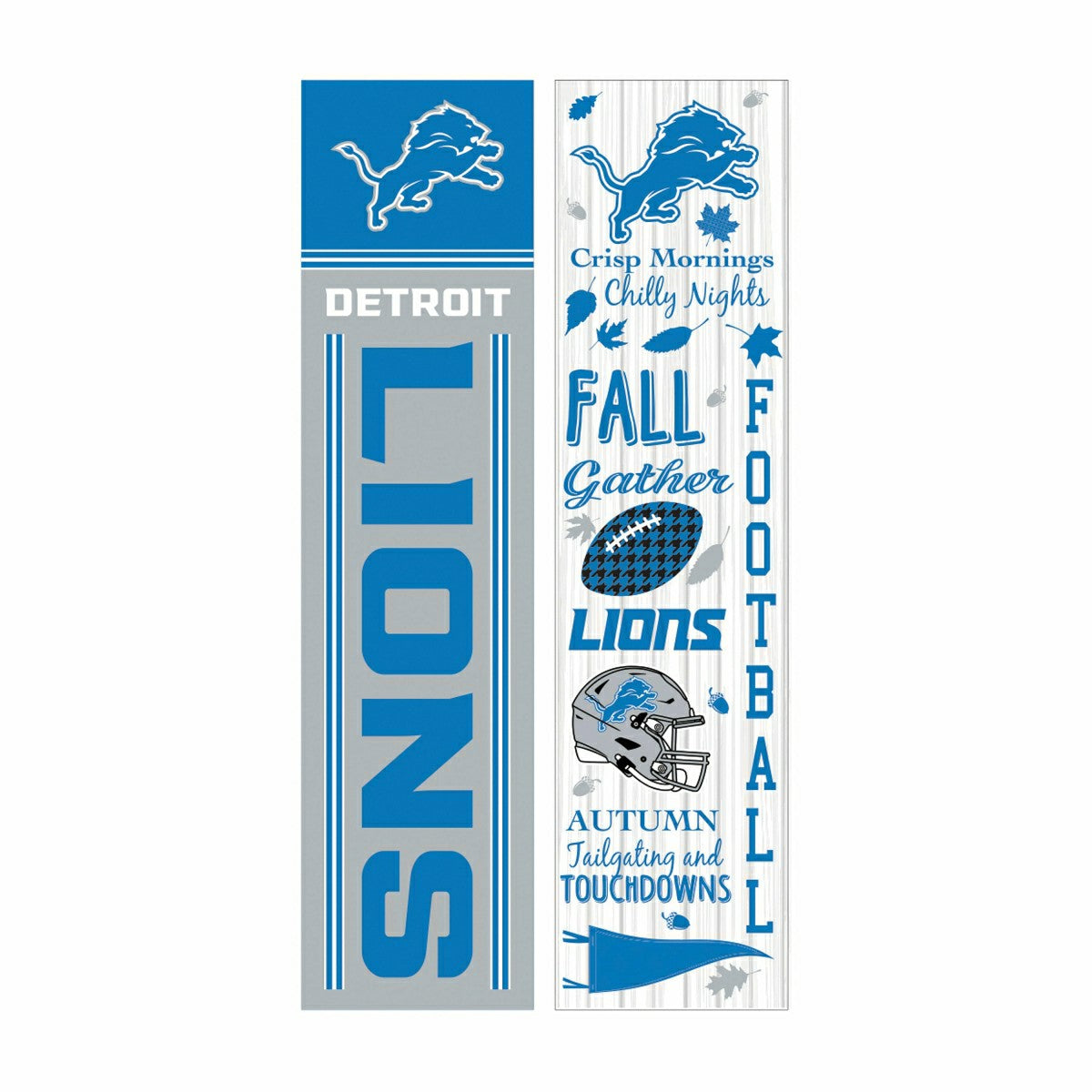 Detroit Lions 46" Double Sided Leaner, Fall Seasonal - Home