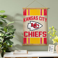 Kansas City Chiefs, Canvas Wall Tapestry, Medium, 36x24 - Home