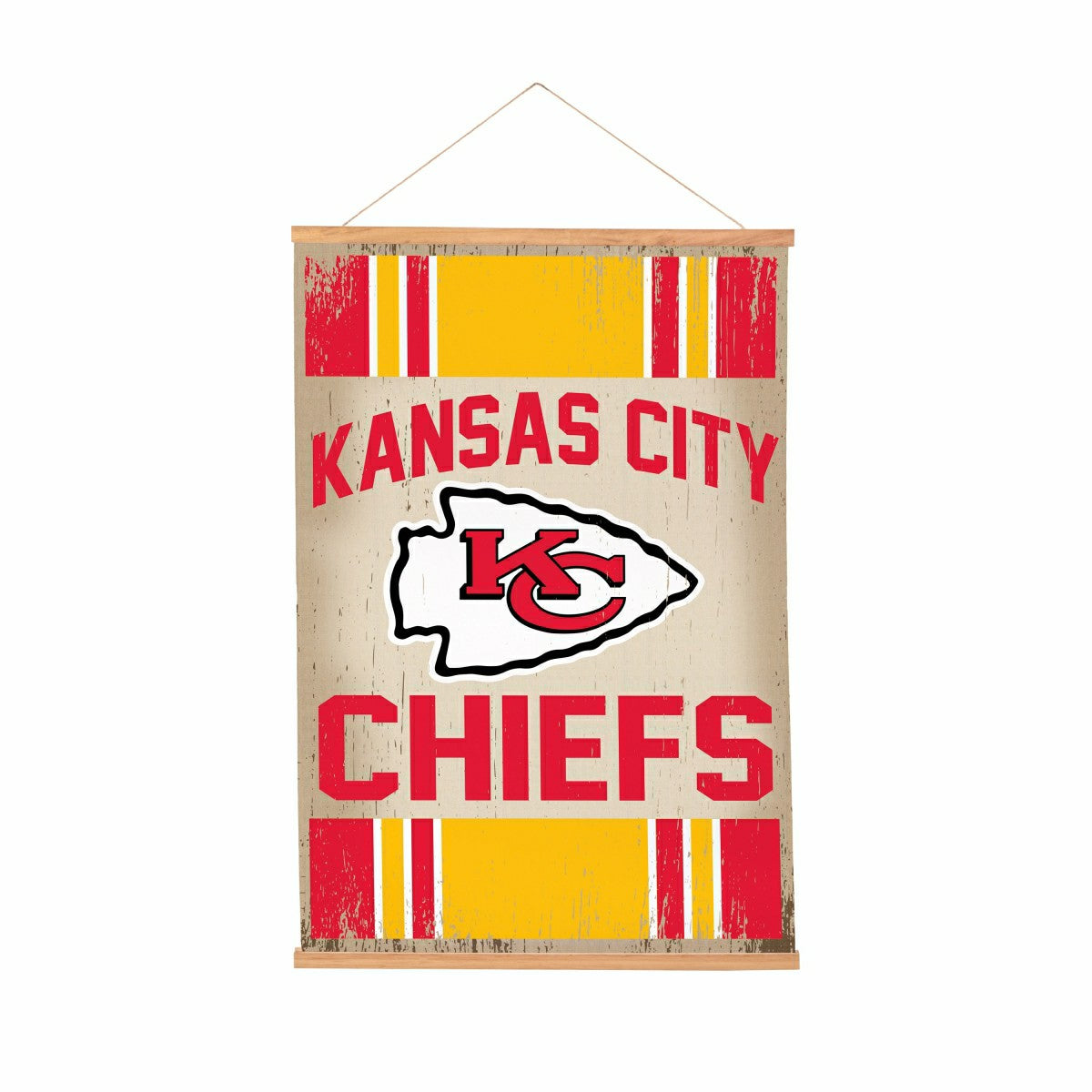Kansas City Chiefs, Canvas Wall Tapestry, Medium, 36x24 - Home