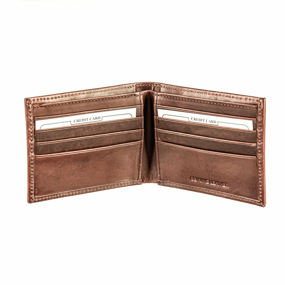Kansas City Chiefs, Bi-Fold Wallet, Brown, CH, 100% Genuine Leather - Home
