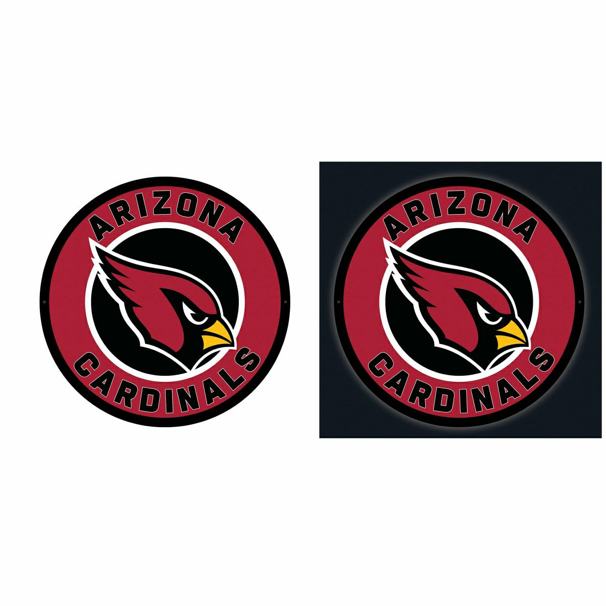 LED Wall Decor, Round, Arizona Cardinals - Home