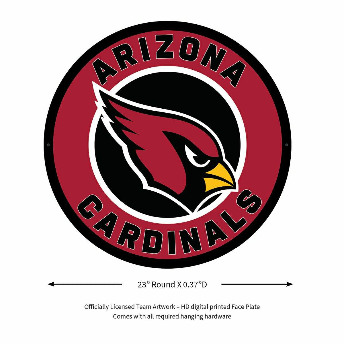 LED Wall Decor, Round, Arizona Cardinals - Home