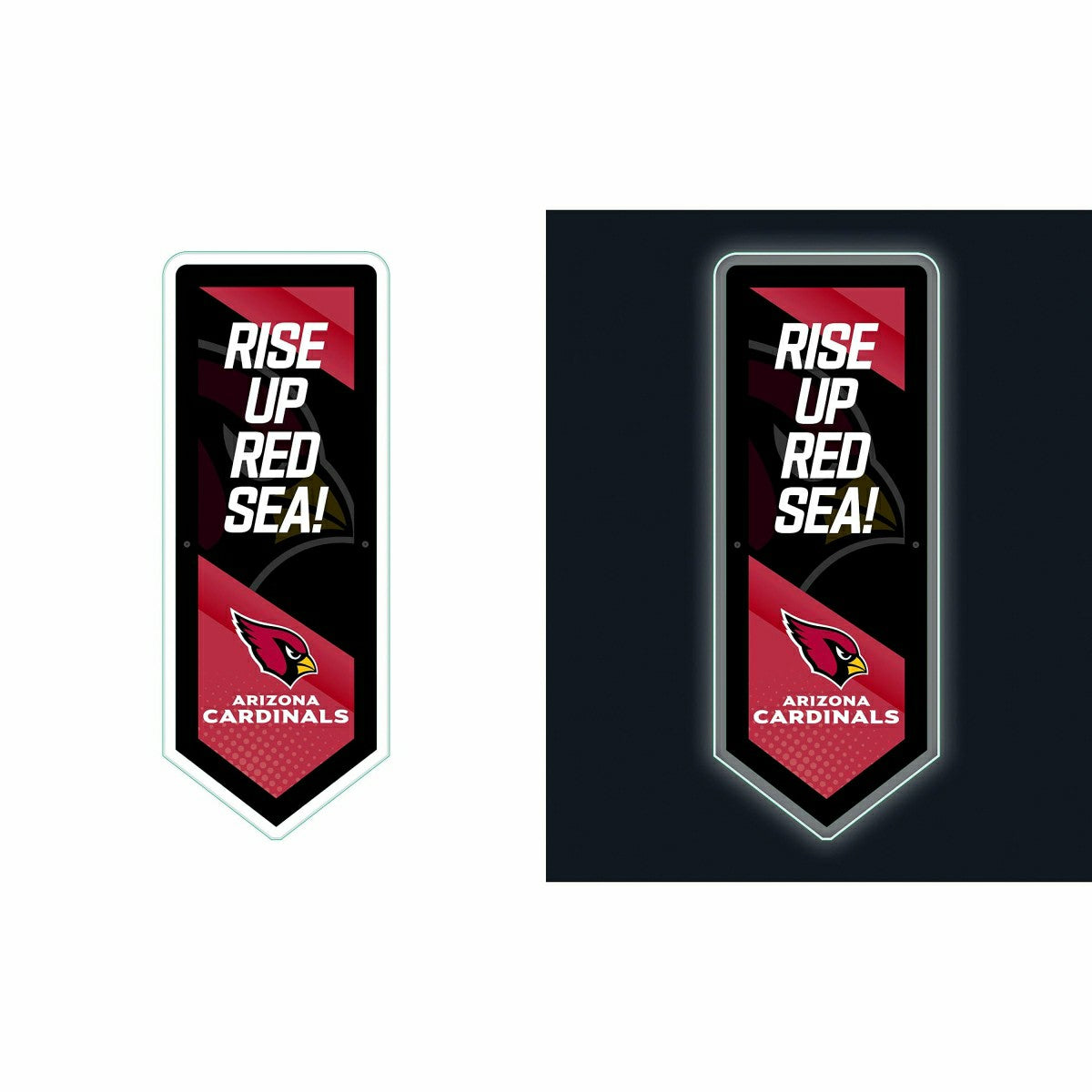 LED Wall Decor, Pennant, Arizona Cardinals - Home