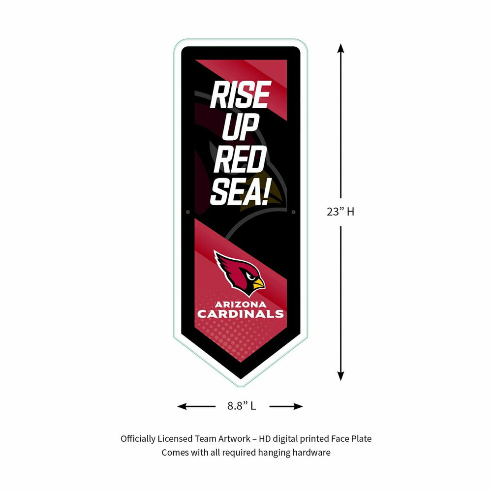 LED Wall Decor, Pennant, Arizona Cardinals - Home